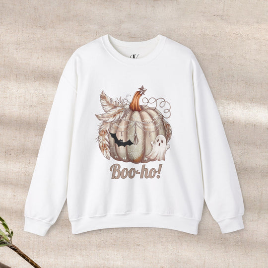 Boo-ho! Pumpkin Ghost Halloween Sweatshirt