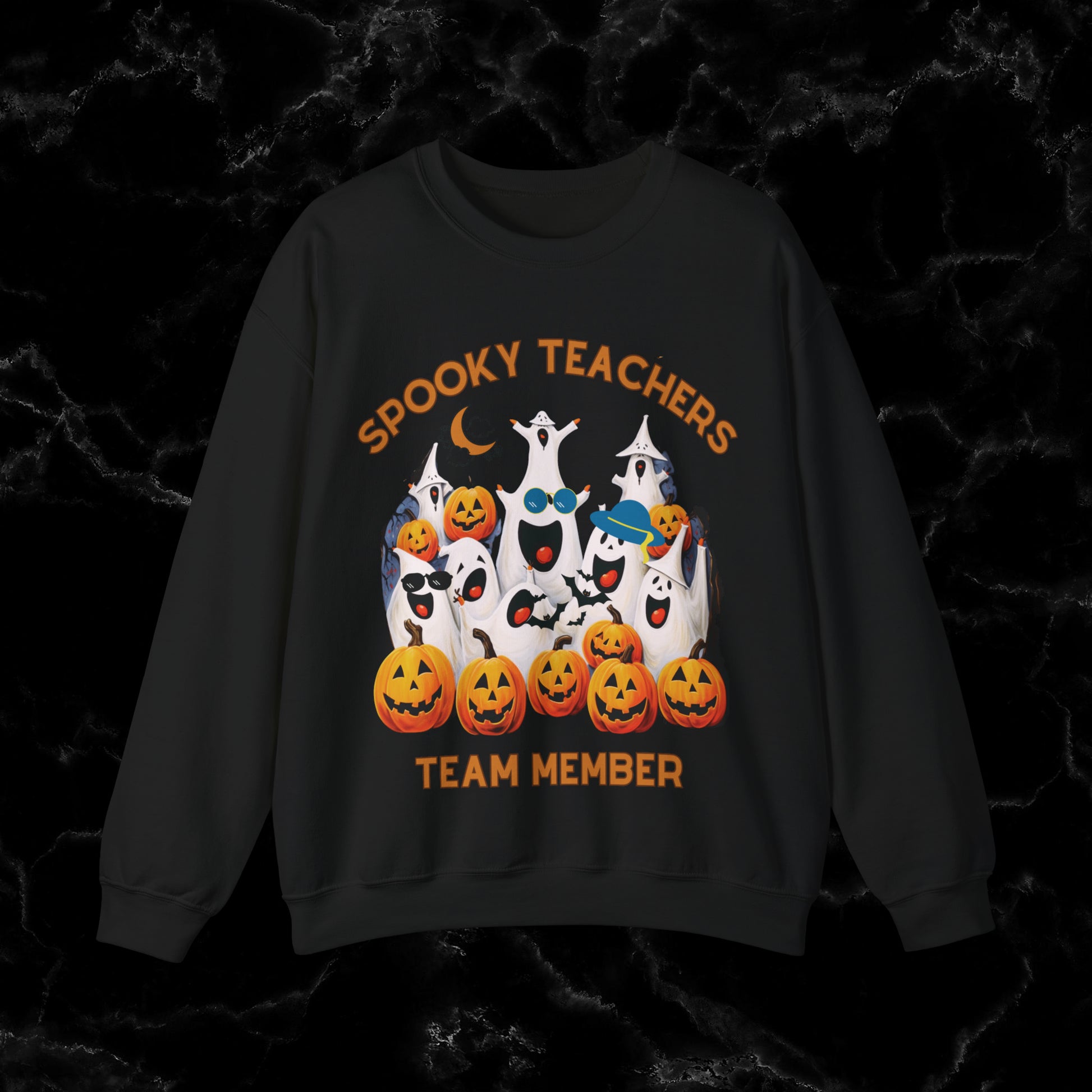 Spooky Teachers Sweatshirt | Feral Halloween | Halloween Fun | Halloween Spooky Sweatshirt - Get into the Halloween Spirit with Fun and Feral Style in this Spooky Sweatshirt for Teachers Sweatshirt S Black 