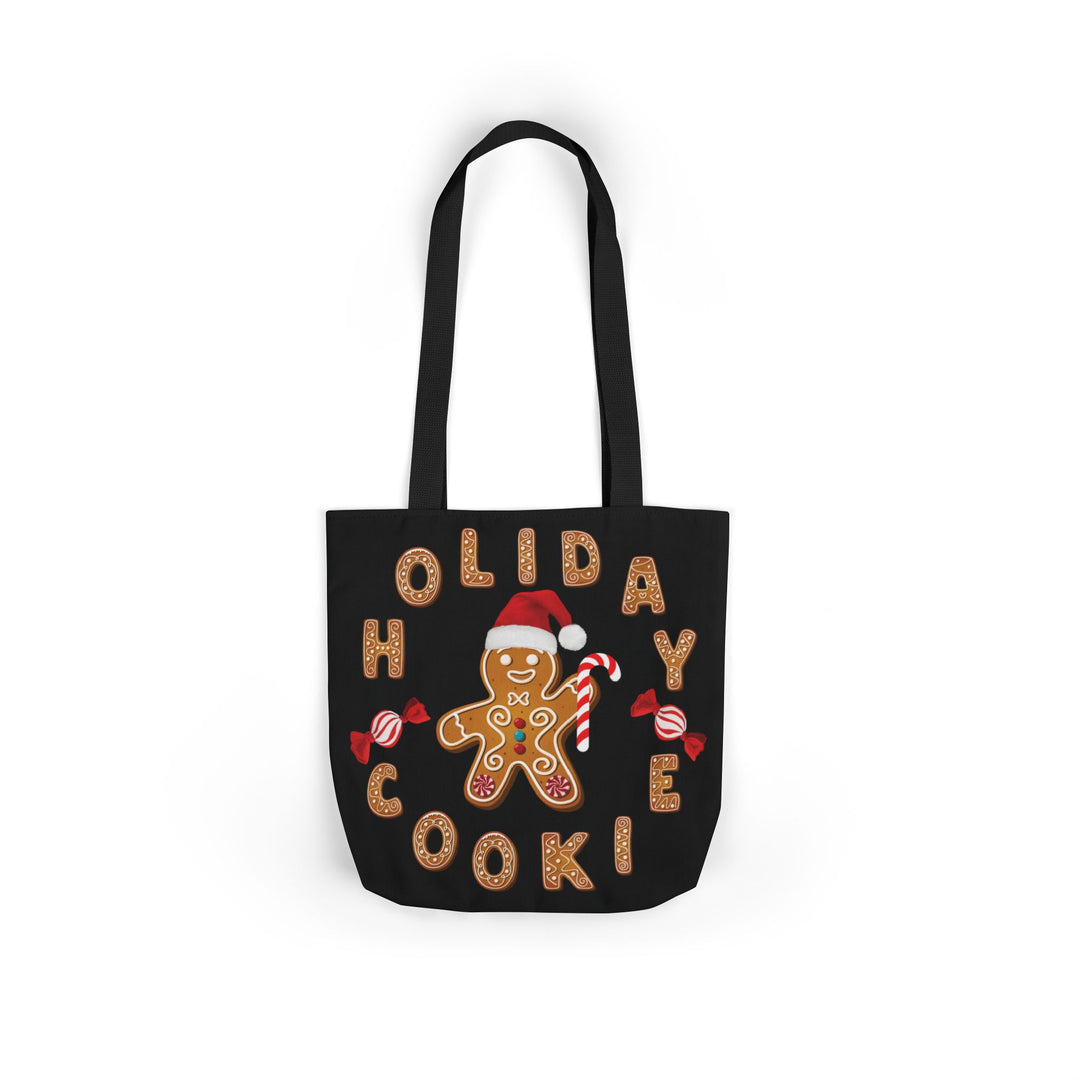 Holiday Cookie Canvas Tote Bag Accessories Printify 13" × 13'' Black