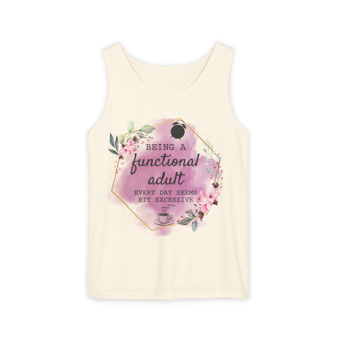 Tank Top: Humorous and Relatable Adulting Tank Top Printify Ivory S