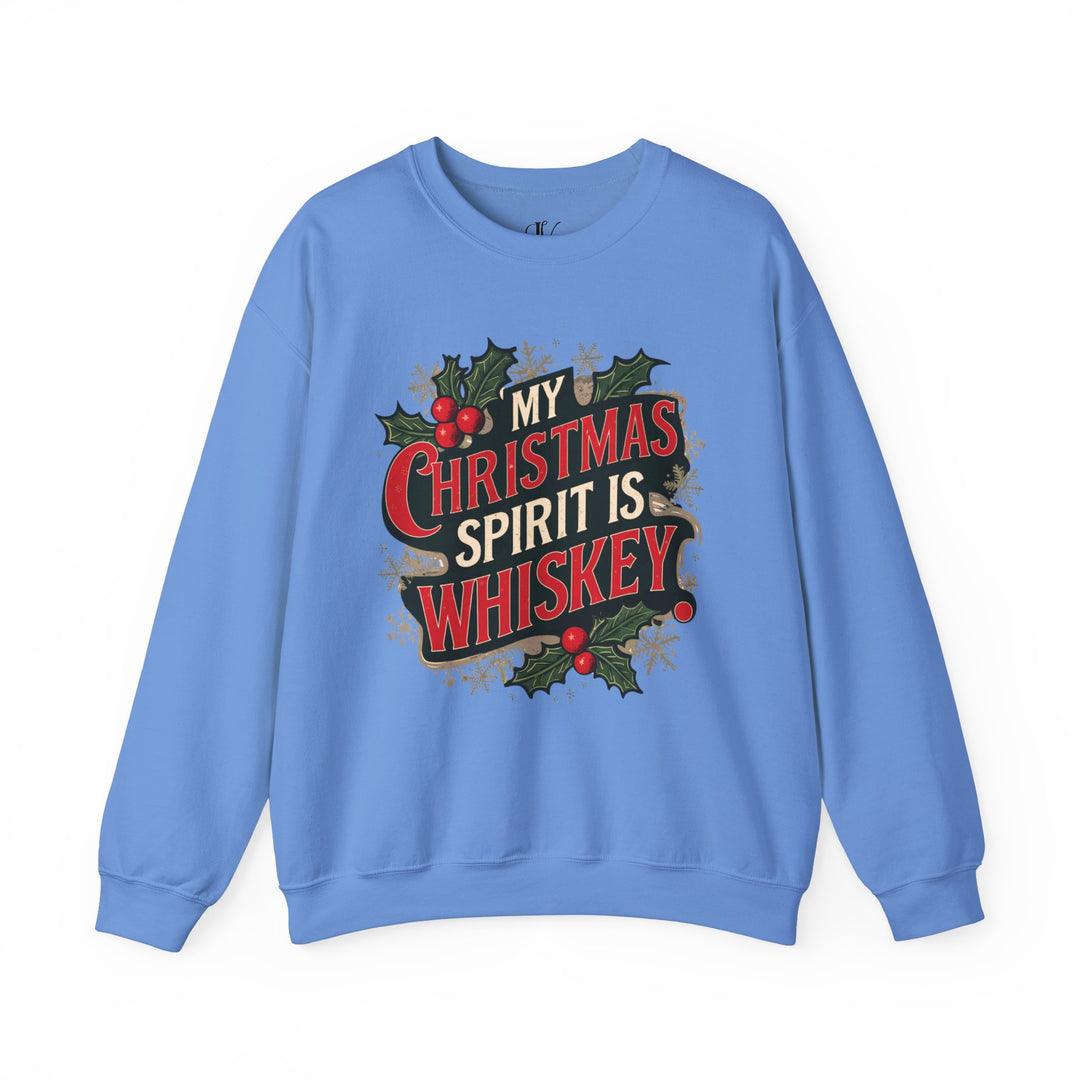 Christmas Humor Crewneck Sweatshirt Sweatshirt Printify S Carolina Blue