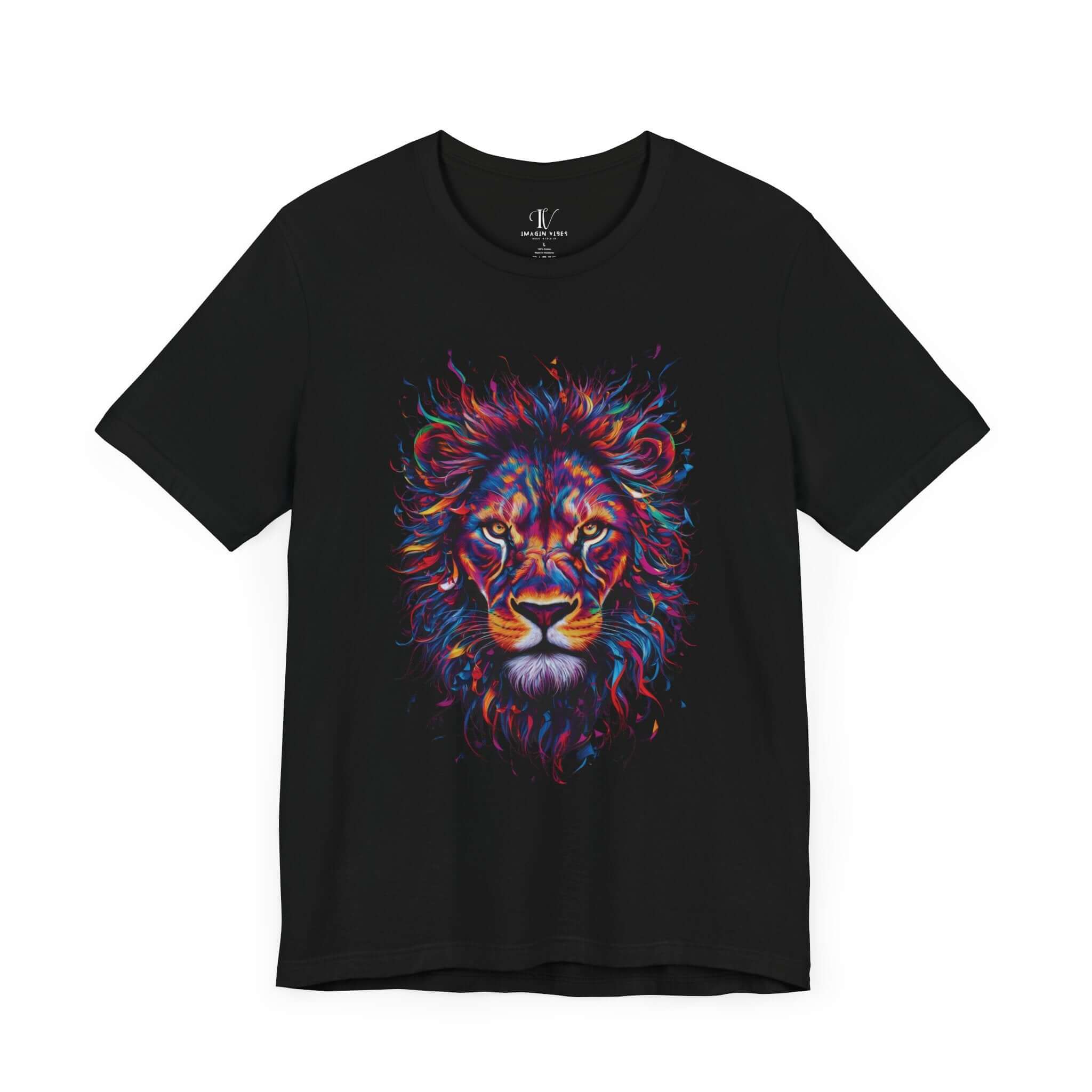 Lion Head Tee T-Shirt Printify Black XS