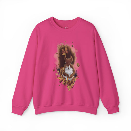 Squirrel and Autumn Leaves Fall Sweatshirt