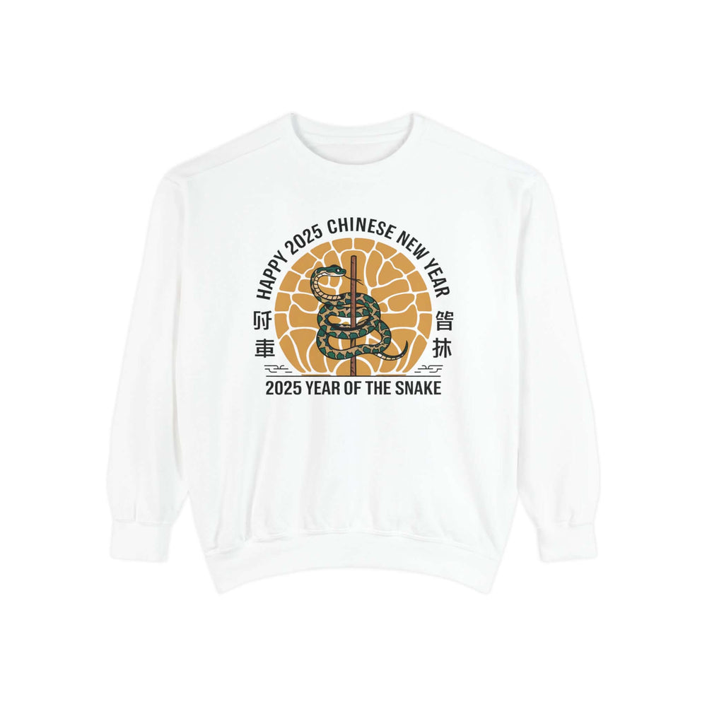 Chinese New Year 2025 Sweatshirt with Snake Sweatshirt Printify White S