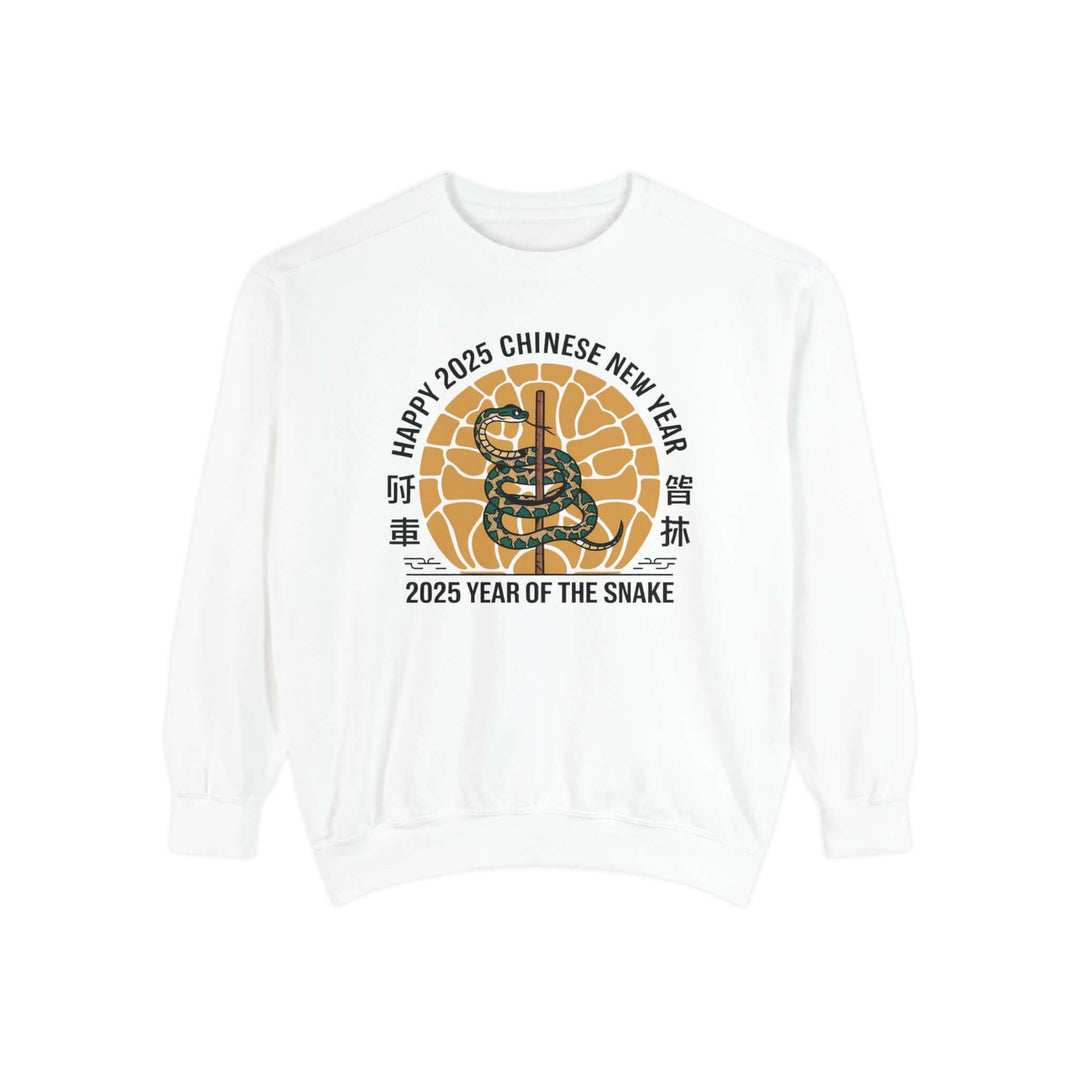 Chinese New Year 2025 Sweatshirt with Snake Sweatshirt Printify White S