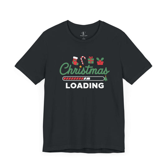 Christmas Loading Unisex Tee T-Shirt Printify Vintage Black XS