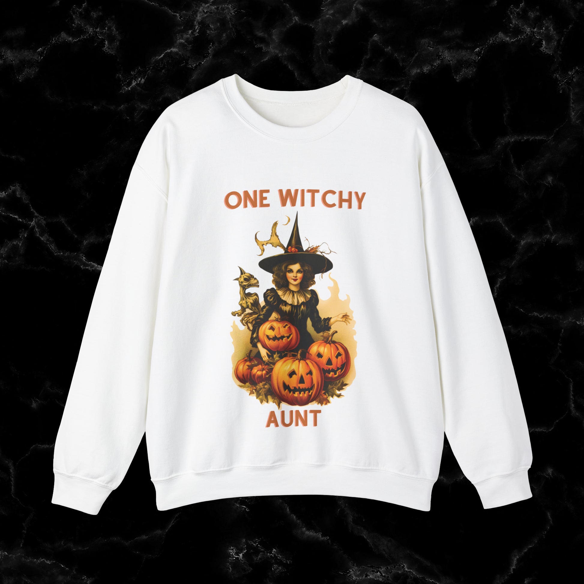 One Witchy Aunt Sweatshirt - Cool Aunt Shirt, Feral Aunt Sweatshirt, Perfect Gifts for Aunts, Auntie Sweatshirt Sweatshirt S White 