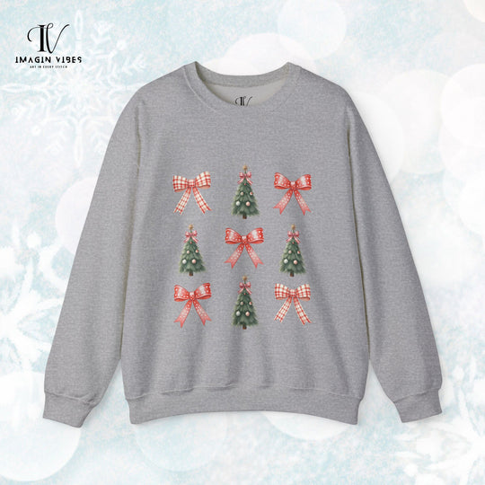 Coquette Bow Christmas Tree Sweatshirt