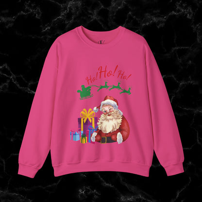 Retro Santa Sweatshirt - Vintage Christmas Fashion for Holiday Cheer Sweatshirt S Heliconia 
