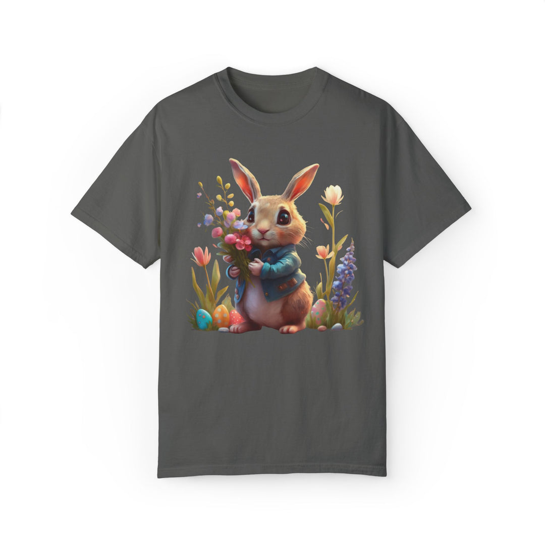 Bunny Bouquet T-shirt - Easter Spring Unisex Tee T-Shirt Printify Pepper S