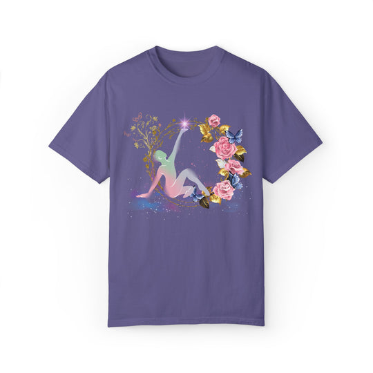 Dreamy Cosmos Garment-Dyed T-shirt T-Shirt Printify Grape S