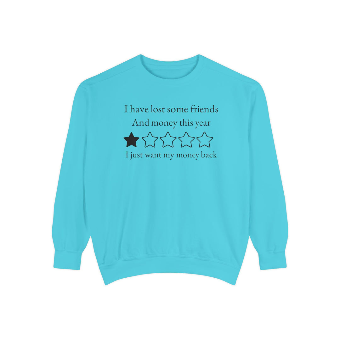 Lost Friends and Money Sweatshirt Sweatshirt Printify Lagoon Blue S