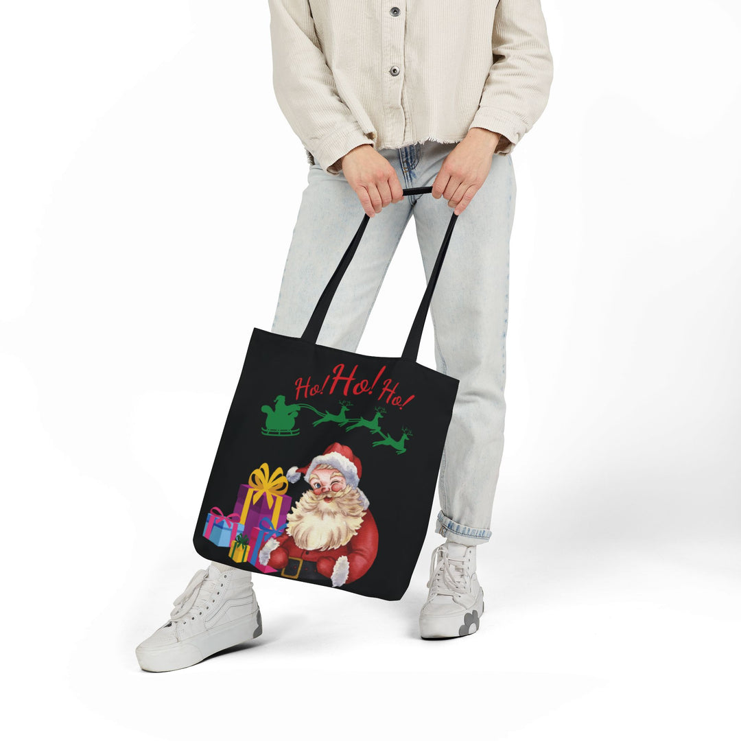 Canvas Tote Bag Santa Claus Ho Ho Ho Christmas Accessories Printify