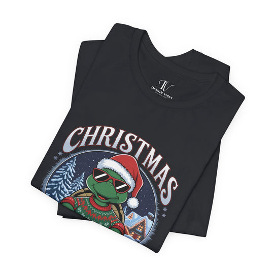 Christmas Vibes Unisex Tee - Festive Holiday Turtle