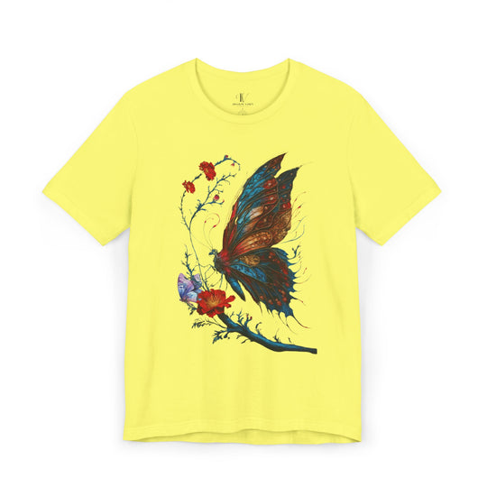 Butterfly Tee - Nature-inspired Unisex Jersey T-Shirt Printify Yellow XS