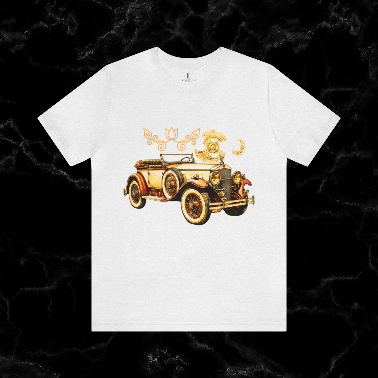 Vintage Car Enthusiast T-Shirt - Classic Wheels and Timeless Appeal for Automotive Enthusiast T-Shirt Ash S 