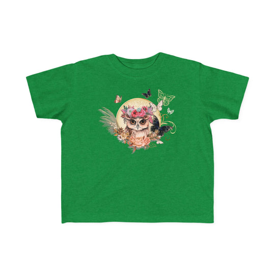 Toddler Tee - Playful Owl and Butterfly Kids clothes Printify Vintage Green 2T