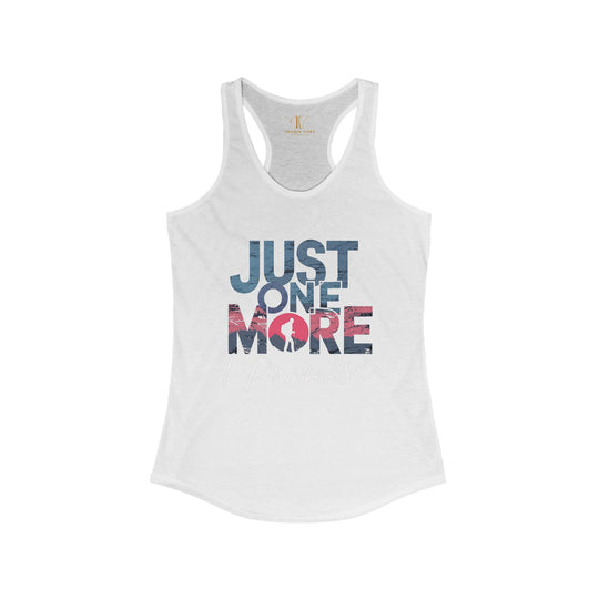 Hiking Racerback Tank 'Just One More, I Promise' Tank Top Printify L Solid White