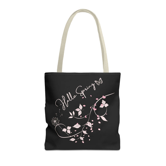 Spring Floral Tote Bag - Hello Spring Bags Printify 16" × 16'' Beige