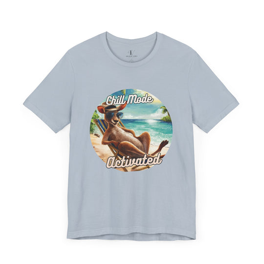 Kangaroo Tee - Chill Mode Activated T-Shirt Printify Light Blue XS