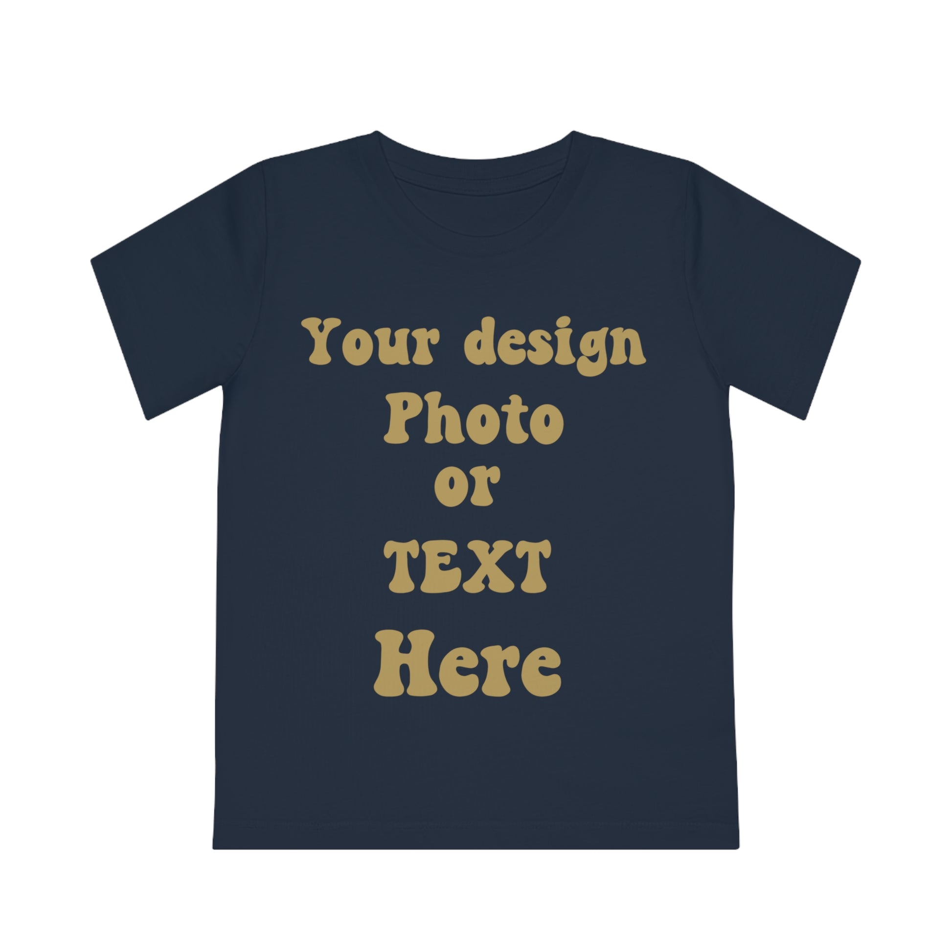 Kids' Personalized T-Shirt - Custom Children's Tee with Your Own Design Kids clothes French Navy 3/4 Years 