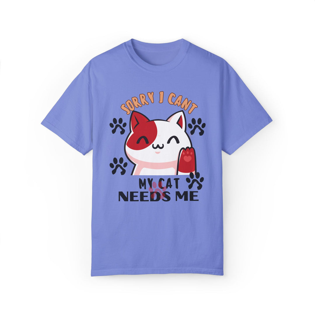 Cat Lover T-shirt - Playful & Cute T-Shirt Printify Flo Blue S