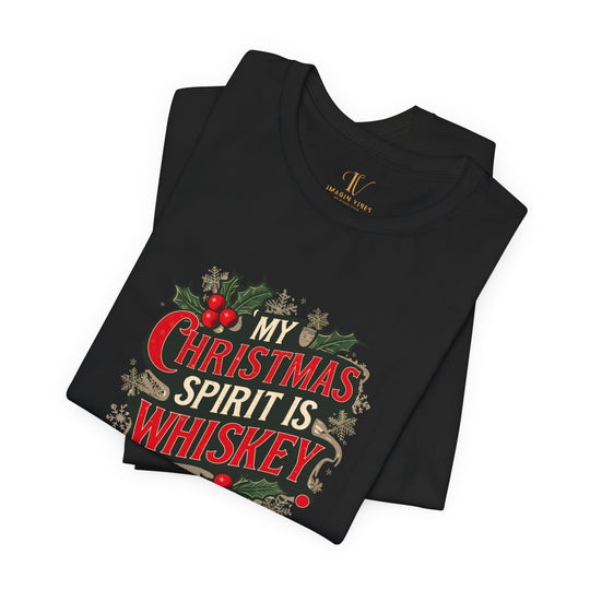 Christmas Spirit Whiskey Tee T-Shirt Printify