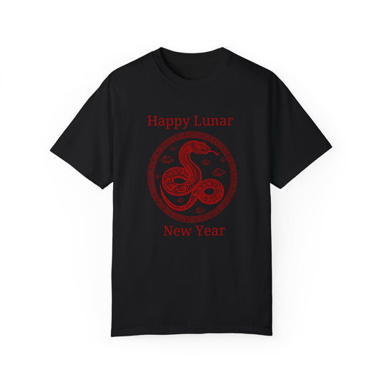 Chinese Zodiac Snake Lunar New Year T-shirt T-Shirt Printify Black S