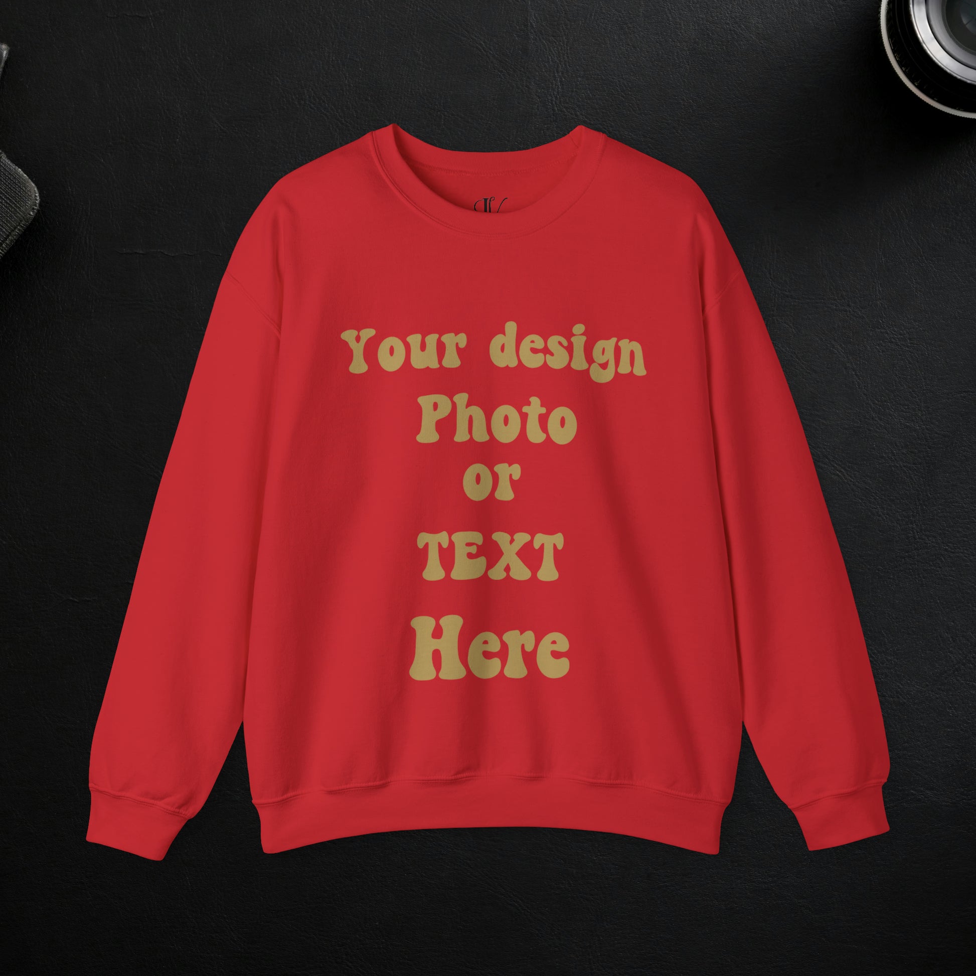 Imagin Vibes™ Crewneck Sweatshirt Personalized With Your Photo, Text Sweatshirt S Red 