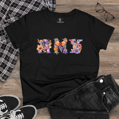 Personalized Dragonfly Shirt - Gift for Mom, Mother's Day Tee, Custom Mother Gift, Customizable Shirt in Dragonfly Letters Style T-Shirt   