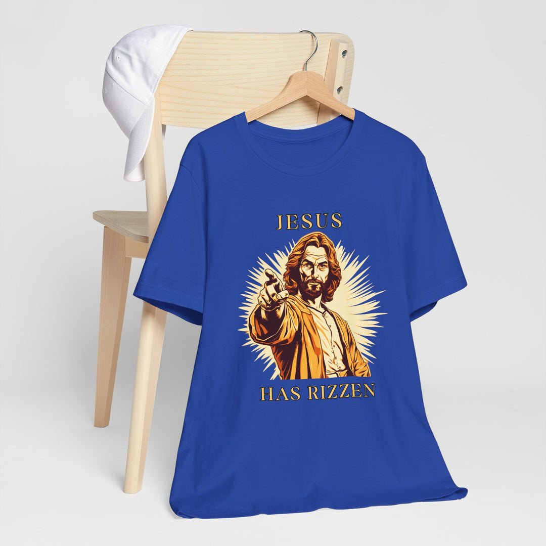 Spreading the Joy: Jesus Has Risen T-Shirt (ImaginVibes) T-Shirt True Royal XS 