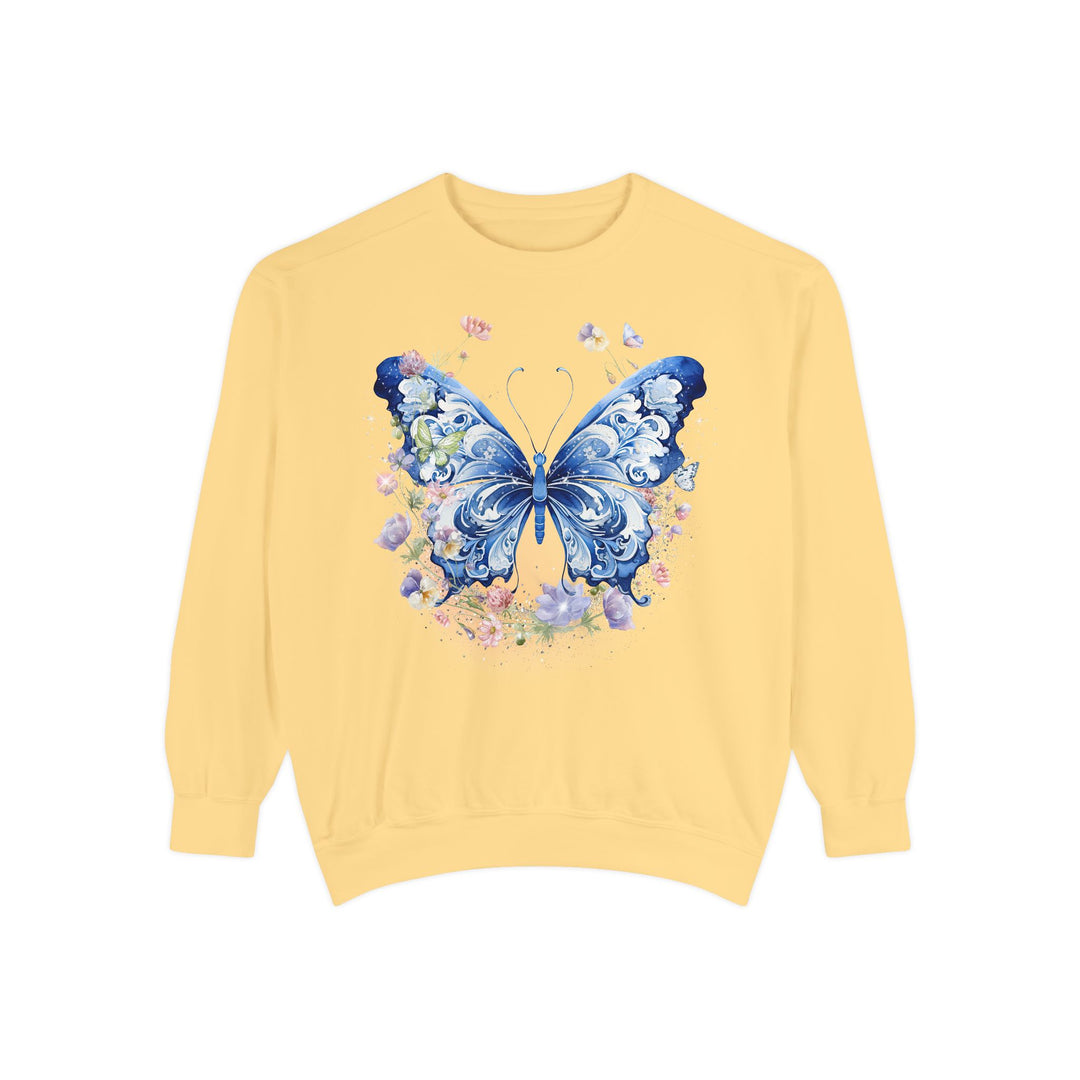 Butterfly Watercolor Unisex Sweatshirt - Ethereal and Artistic Sweatshirt Printify Butter S