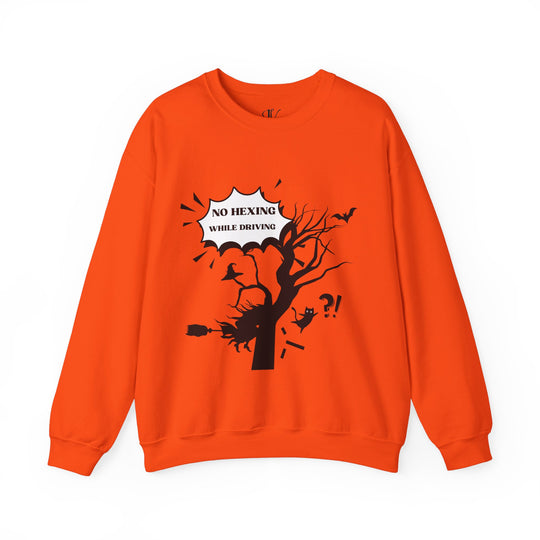 Halloween Witch Sweatshirt - Funny No Hexing While Driving