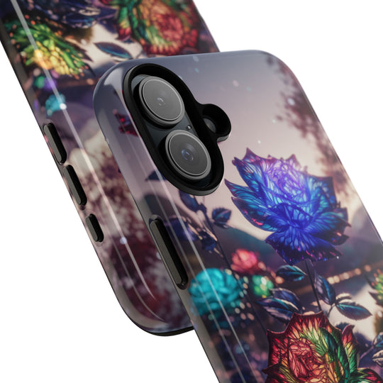 Phone Case - Surreal Glowing Roses Phone Case Printify