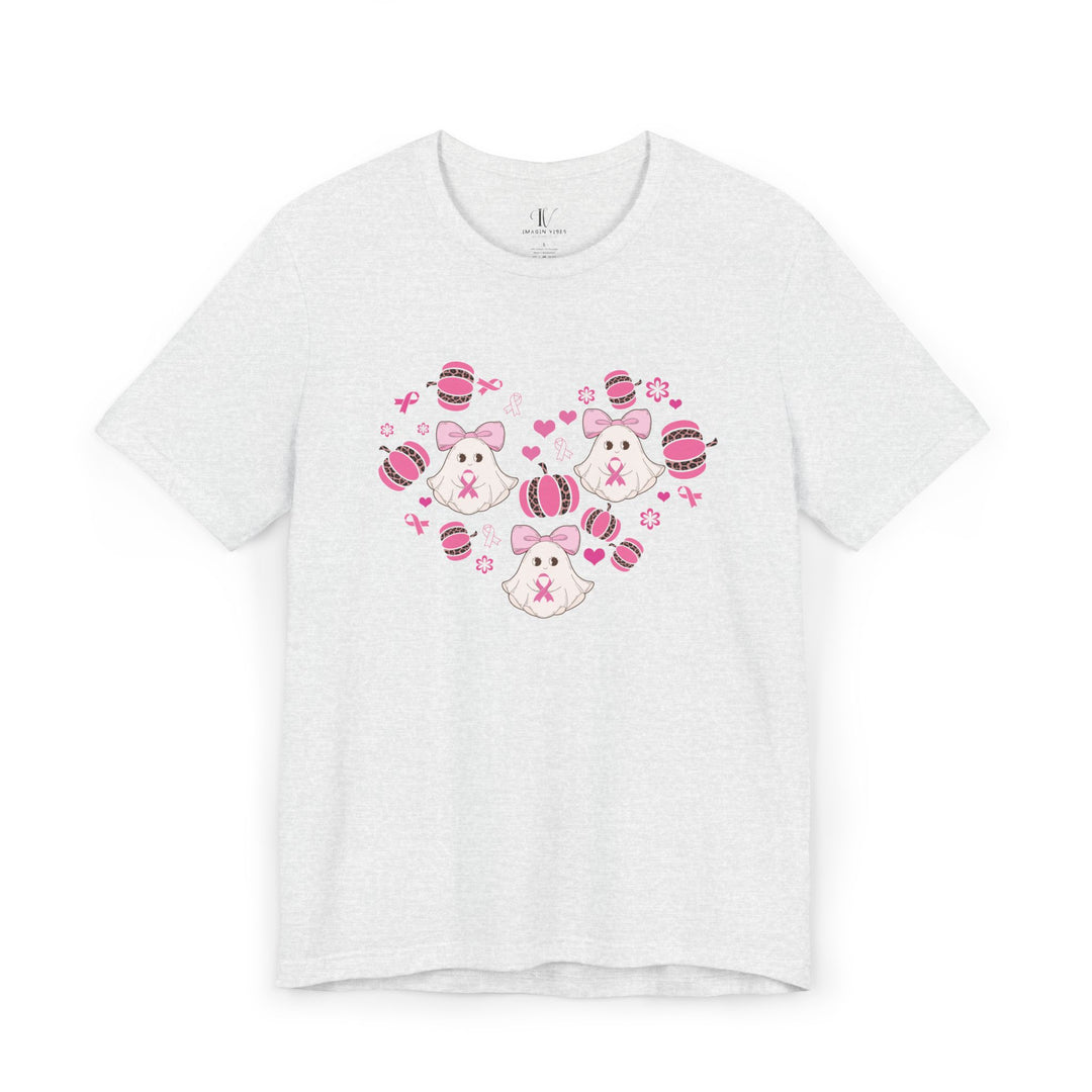 Ghosts and Pumpkins Breast Cancer Support T-Shirt