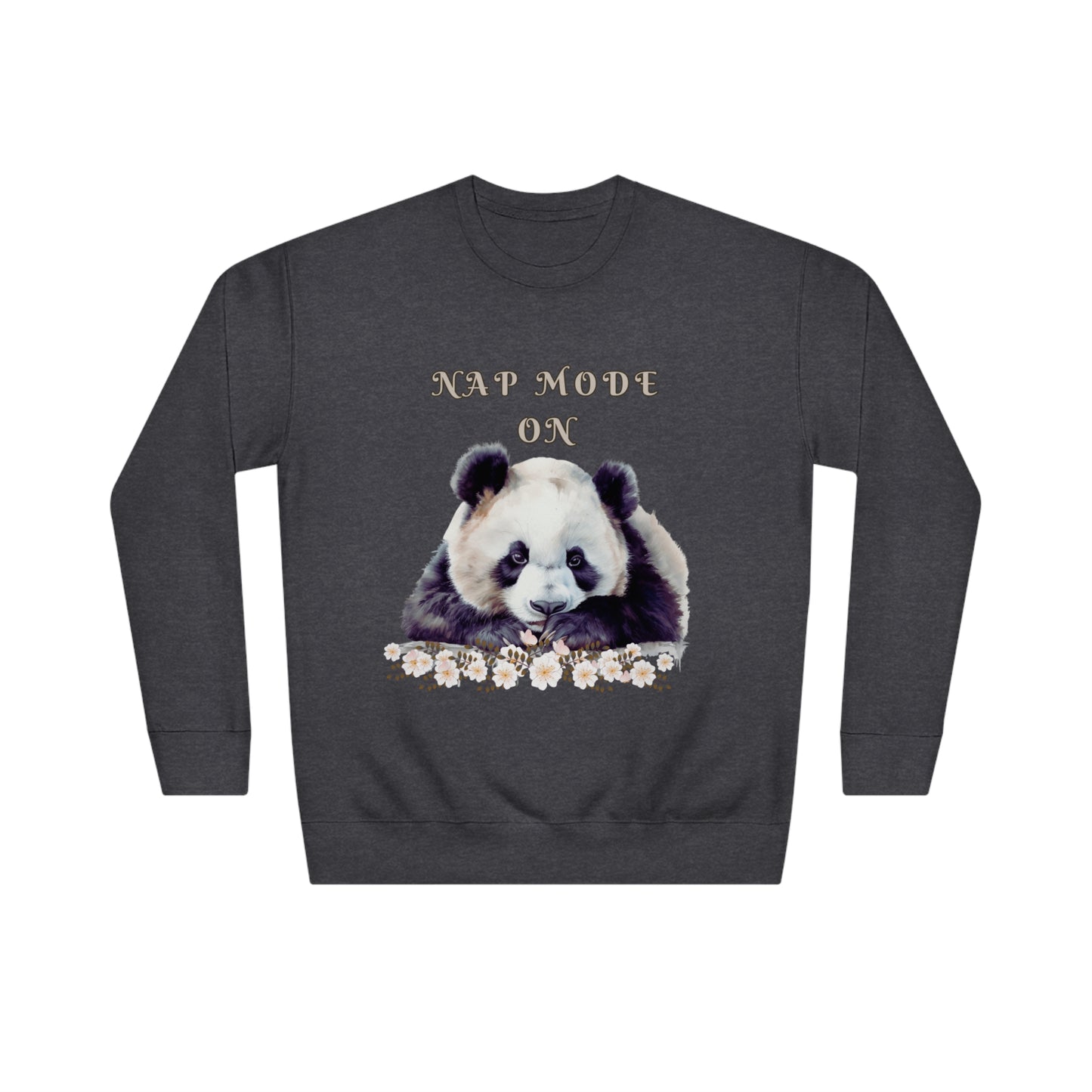 Lazy Panda Nap Mode Sweatshirt | Embrace Cozy Relaxation | Panda Lover Gift - Cozy Sweatshirt Sweatshirt Charcoal Heather S 