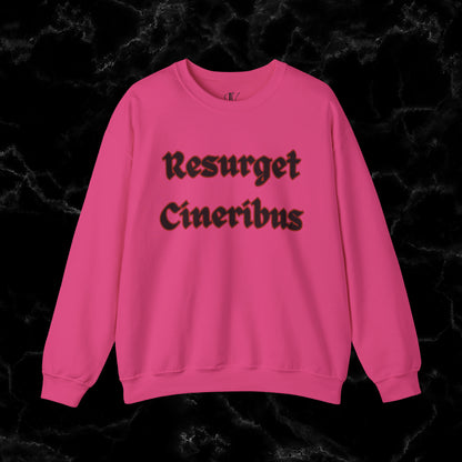 Resurget Cineribus Unisex Crewneck Sweatshirt - Latin Inspirational Gifts for Sports Football Fans Sweatshirt S Heliconia 