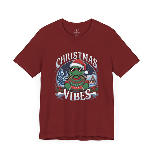 Christmas Vibes Unisex Tee - Festive Holiday Turtle