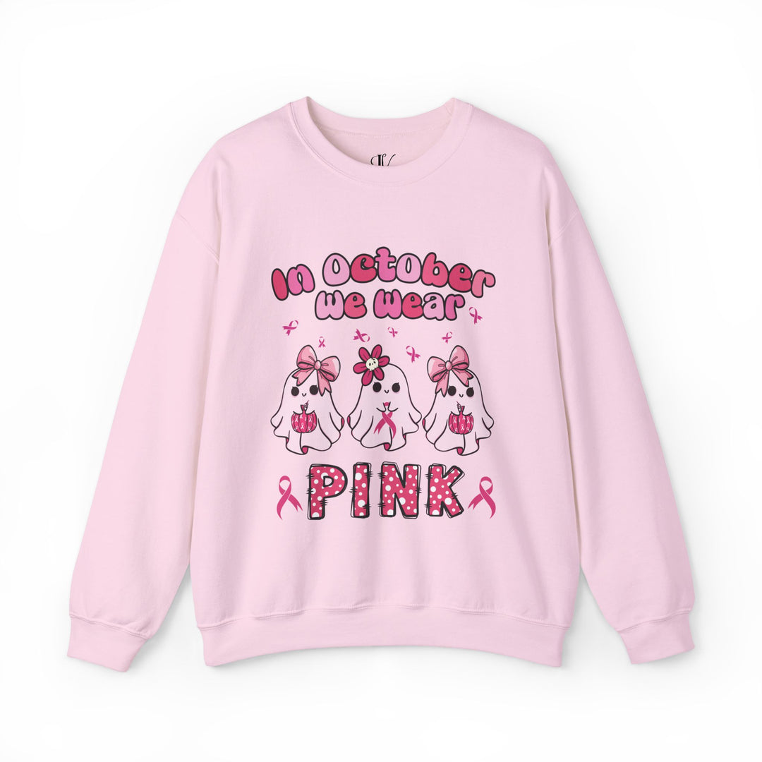 Ghosts Breast Cancer Support "In October We Wear Pink" Sweatshirt