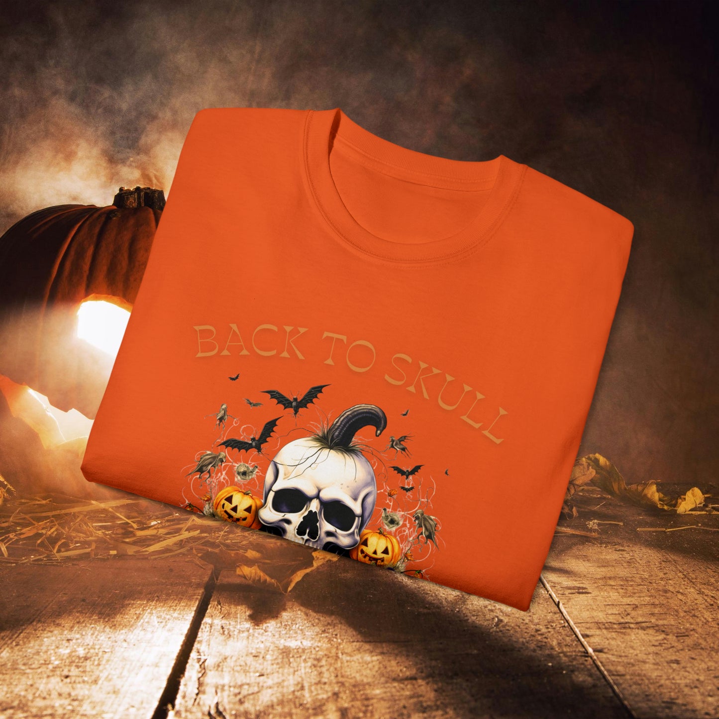 Back to Skull Halloween Tee | Unisex Ultra Cotton Classic Fit | Back To Skull T-Shirt   