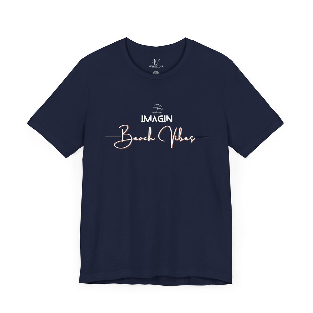 Imagin Beach Vibes Unisex Tee T-Shirt Printify Navy XS