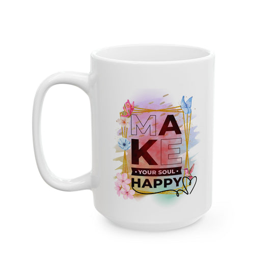 Motivational Watercolor Ceramic Mug Mug Printify 15oz