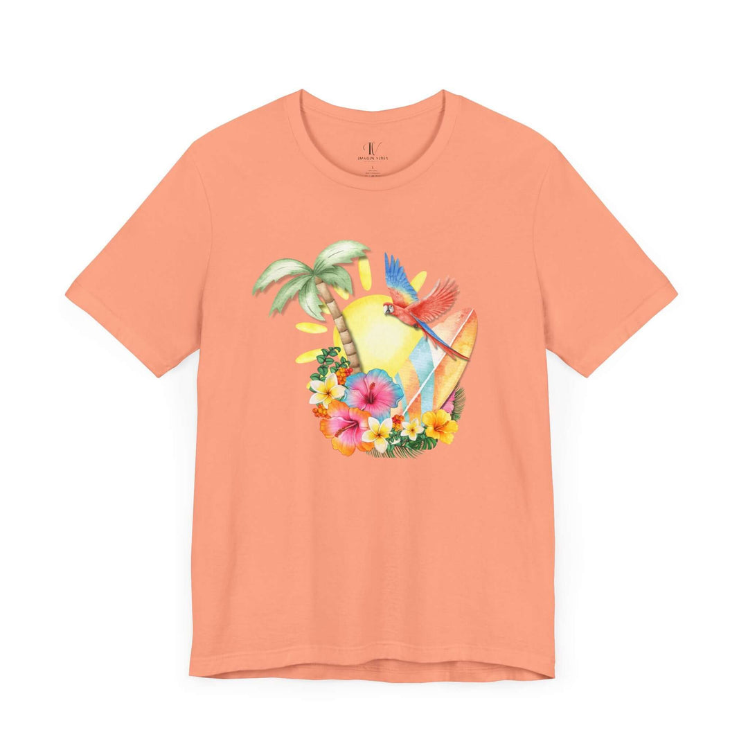 Dreamy Watercolor Tropical Paradise Unisex Tee T-Shirt Printify Sunset XS