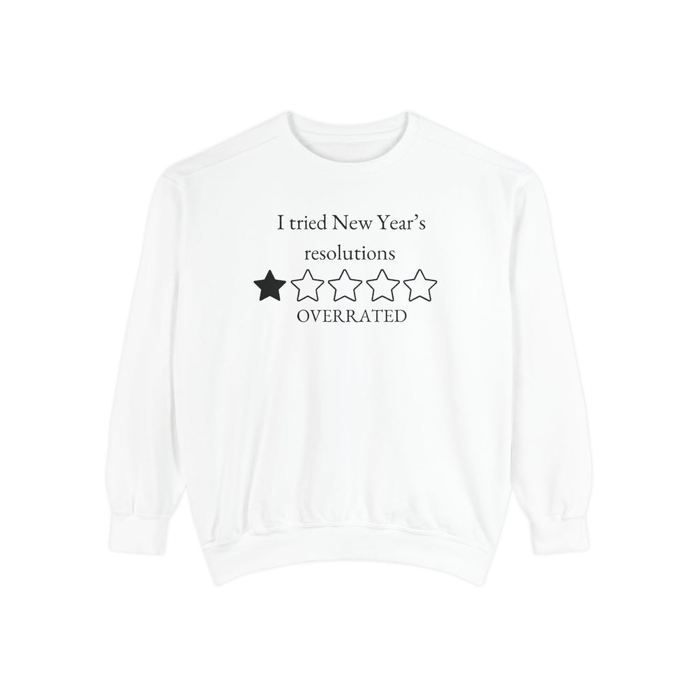 New Year's Resolutions Oversated Sweatshirt Sweatshirt Printify White S