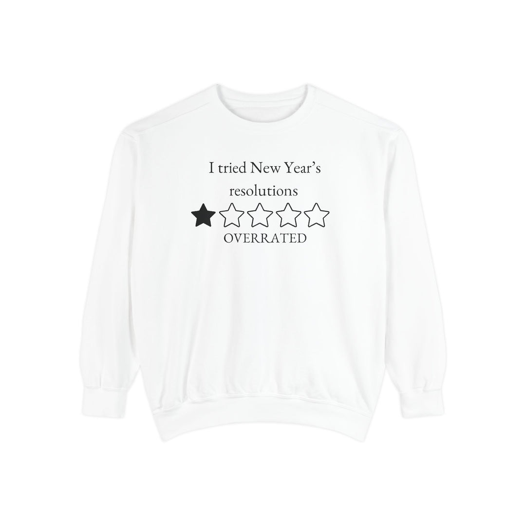 New Year's Resolutions Oversated Sweatshirt Sweatshirt Printify White S