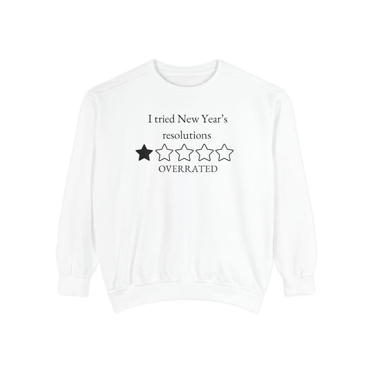 New Year's Resolutions Oversated Sweatshirt Sweatshirt Printify White S