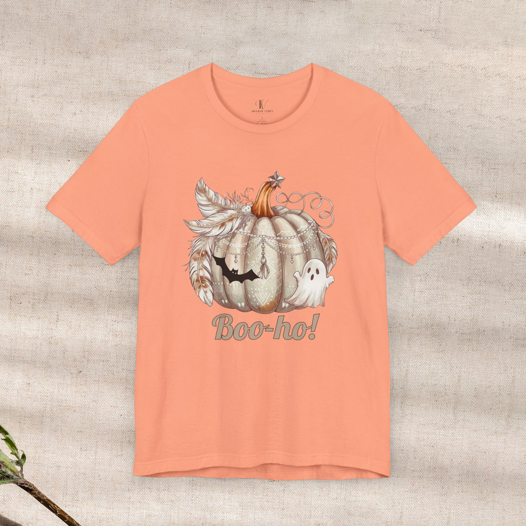 Boo-ho! Pumpkin Ghost Halloween T-Shirt