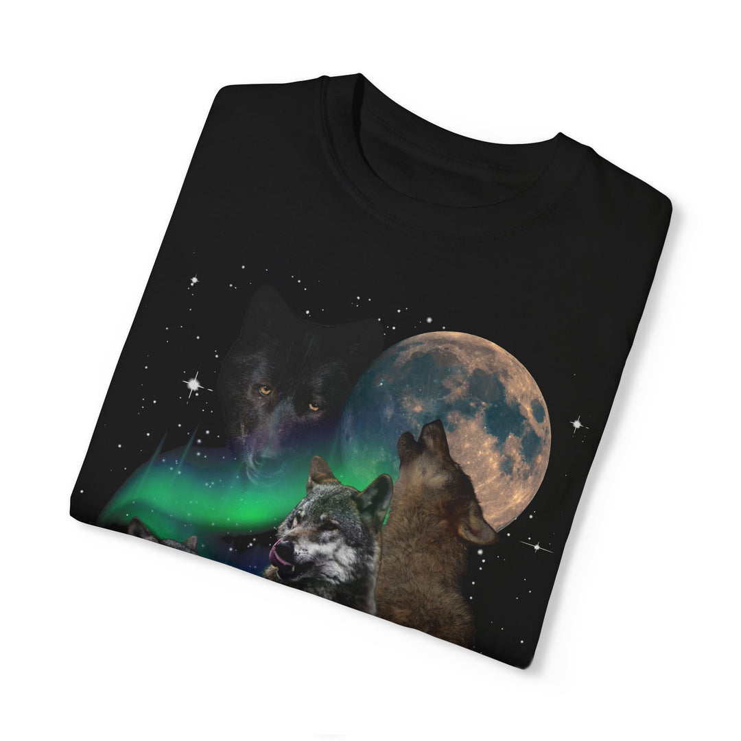 Wolf Moon Unisex T-shirt - Nature-Inspired, Mystic, Minimalist T-Shirt Printify