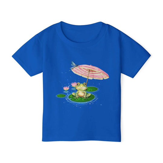 Toddler T-shirt with Cute Frog with Umbrella Kids clothes Printify Royal 2T