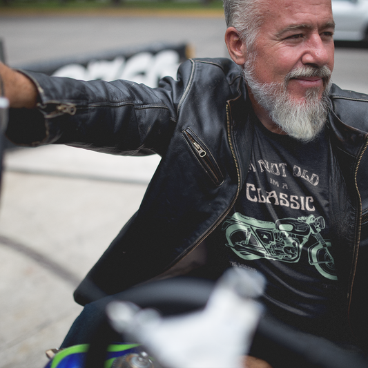 I'm Not Old, I'm A Classic Motorcycle Birthday T-Shirt - Novelty Birthday Gift, Vintage Old Motorbike, Retro Tee USA T-Shirt   